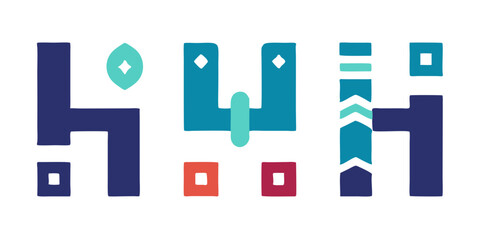 Abstract colorful logo isolated on white background with decorative shapes and geometric elements, perfect for modern branding and artistic designs, adding a unique touch to any project