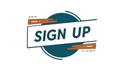 Modern sign-up banner