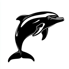 Fototapeta premium Gobo texture shadows playful dolphin gliding through waves