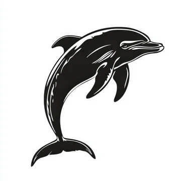 Gobo texture shadows dolphin silhouette in ocean motion