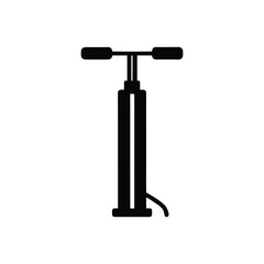 A bicycle pump silhouette vector art illustration