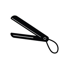 A hair straightener silhouette vector illustration