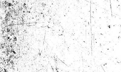 Scratched dust texture vector with black and white grunge background surface. Vintage black and white grunge vector background with dusty scratched texture