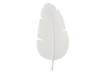 Minimalist white 3d feather floating against transparent backdrop, embodying delicate lightweight design element © PNG Kingdom 