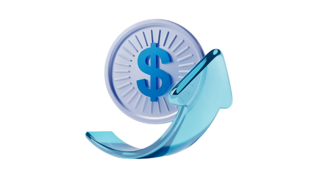 Rising Dollar Coin Value Growth Success Finance - Powered by Adobe
