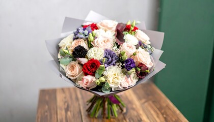 Beautiful bouquet of mixed flowers
