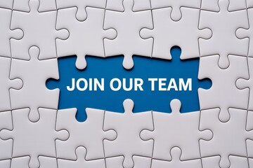 Fototapeta premium Join our team puzzle hiring recruitment career opportunity