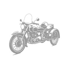 Obraz premium Vintage Motorcycle with Sidecar