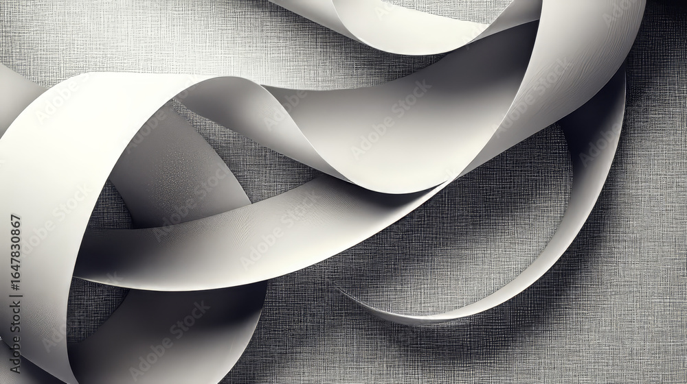 Aufkleber elegant flowing ribbons create dynamic composition against textured background, showcasing blend of 