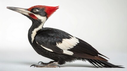 Ivory-billed woodpecker on studio background