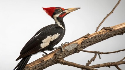 Fototapeta premium Ivory-billed woodpecker on studio background