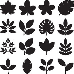 Leaf icons set ecology nature element, green leaf's, environment and nature eco sign. Leaves on white background 