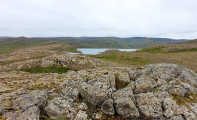 landscape with rocks in iceland