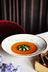 Indulge in this Delicious Gourmet Tomato Soup that features Fresh