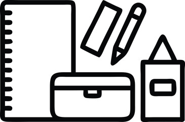 school college stationery set 3.eps