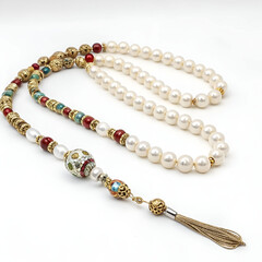 Obraz premium Magnificent prayer beads (tasbih) with polished, round beads.