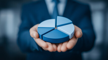 Investment Manager Presenting Growth Insights with Pie Chart