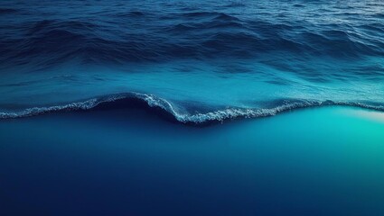 Ocean-inspired gradient from deep navy to aqua blue, smooth blending.
