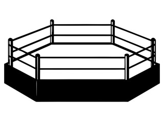 boxing ring  silhouette vector illustration,boxing ring icon