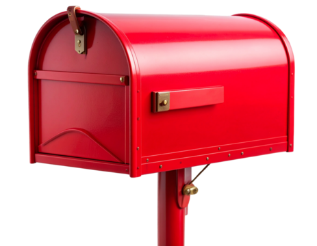 red mail box isolated