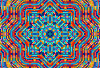 Background with bright colorful abstract pattern