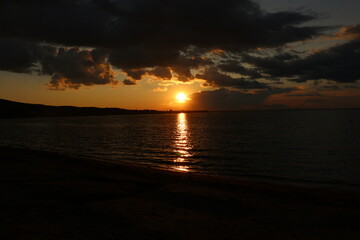 sunset over the sea