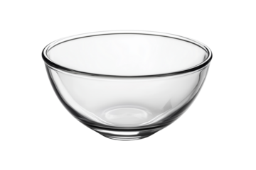 Glass bowl isolated on transparent background. Kitchen glass serving bowl png