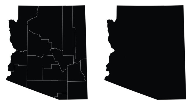 Arizona of USA Fill, Stroke Vector Illustration