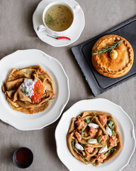 Indulge in Gourmet Russian Crepes and Desserts Perfectly Plated for