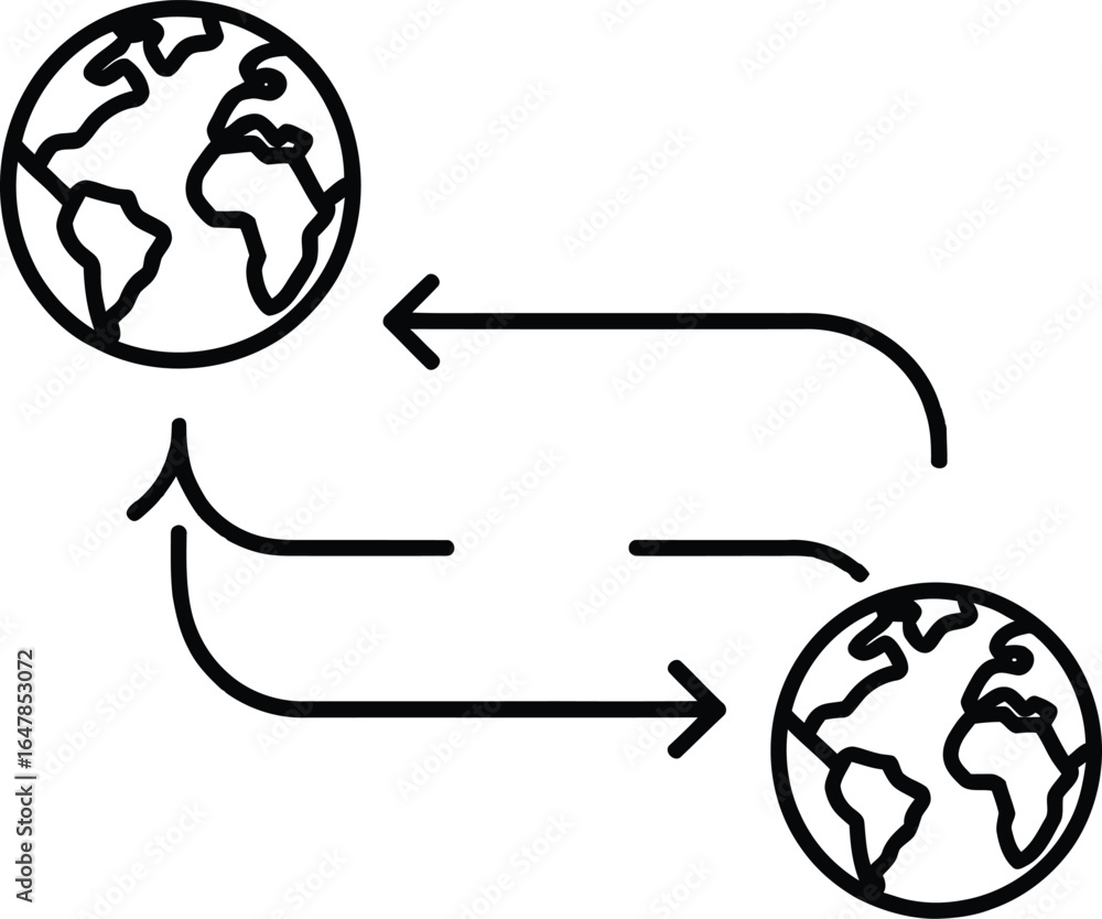 Poster global connection and communication between two worlds