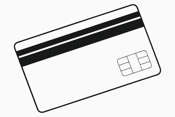 Credit Card Line Art Representation of Modern Banking and Financial Transactions Secure Payment Method and Digital Economy Concept Design