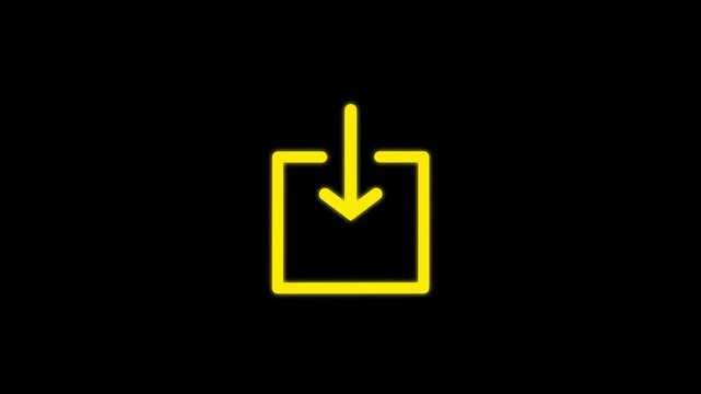 icon download, import icon, symbols. file document import icon