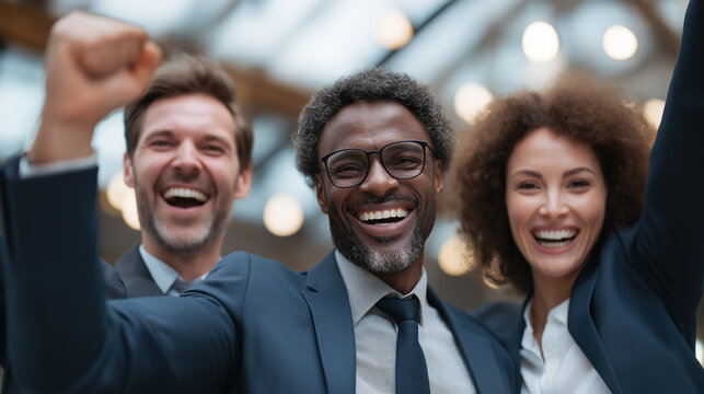 Successful Business Team Celebrating a Product Launch