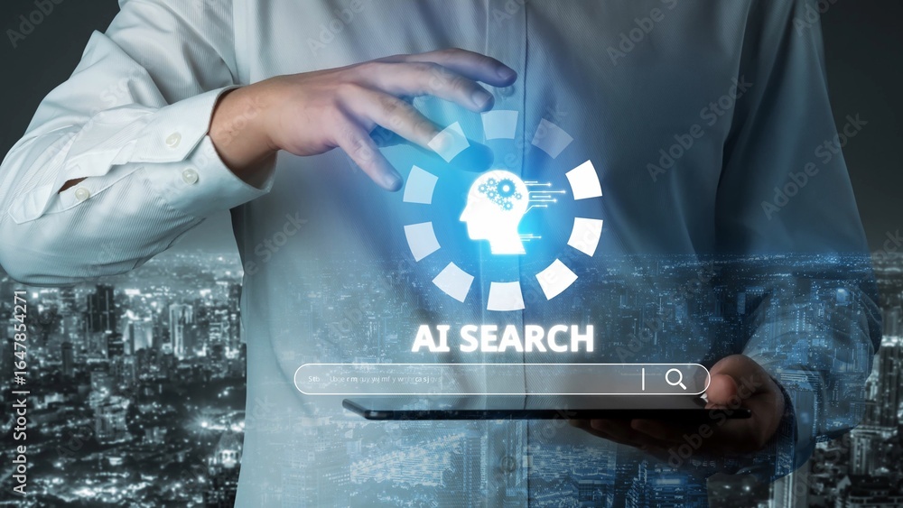 Poster ai search engine systems enhance seo data access. intelligent search engines powered by ai improve s