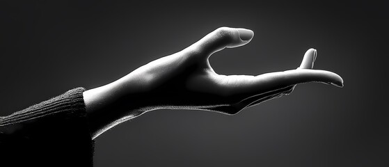 Open Hand Gesture in Studio