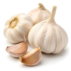 Fresh garlic, with its smooth, papery white skin and firm.