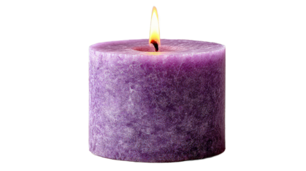 urple Candle isolated on white background