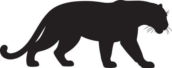 panther in silhouette on white © Usman AI