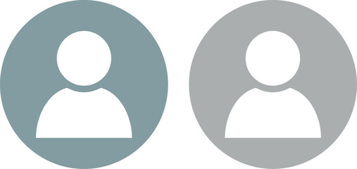 Vector set of user profile icons. Simple person silhouette avatar placeholders for website and mobile application interface.