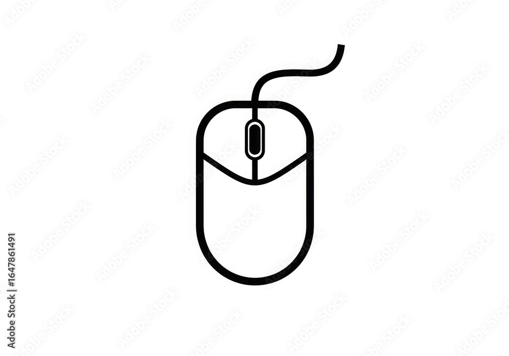 Fototapete sleek computer mouse outline for tech startup branding and modern website design projects, perfect f