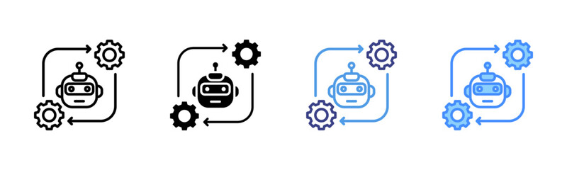 Rpa icon set multiple style collection