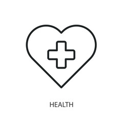 Obraz premium Health thin line vector icons.