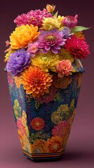Vibrant Floral Arrangement Intricately Designed