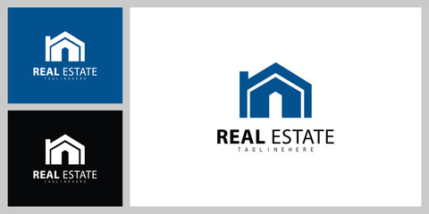 Minimalist Building Icon Logo &ndash; Real Estate Business Branding Template