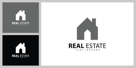 Minimalist Building Icon Logo &ndash; Real Estate Business Branding Template