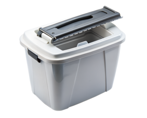 Paper shredder bin isolated on transparent background