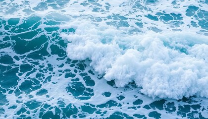 Intricate, frothy ocean waves crash and curl, sea foam crests,  marine,  water
