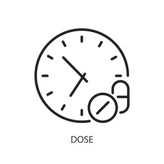 Dose thin line vector icons.
