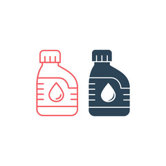 Engine oil vector illustration icons set