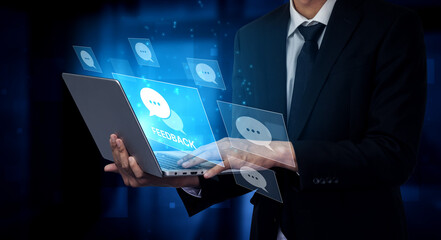 Customer or business team feedback system highlighting comments, opinions, evaluations, reviews, and suggestions from users to improve services, communication, and product quality idea insight Vouch